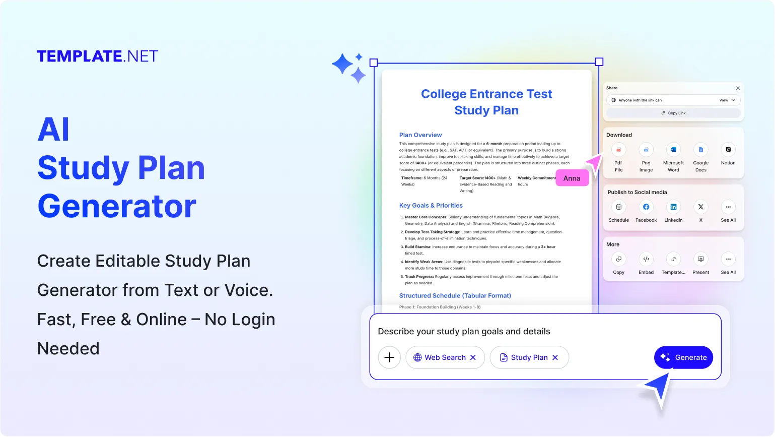 Free AI Study Plan Generator, AI Study Plan Maker Online [ No Signup ]